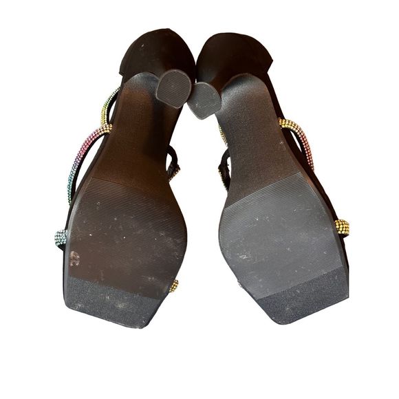 371. Coconuts by Matisse multicolor strap zip up high heels (5.5) - Picture 3 of 6